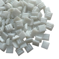 Γυάλινες ψηφίδες 10mm – λευκό του πάγου - mosaicshop