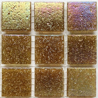 Ιριδίζουσες γυάλινες ψηφίδες 20mm – Καφές - mosaicshop