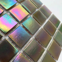 Ιριδίζουσες γυάλινες ψηφίδες 20mm – Mistkristal - mosaicshop