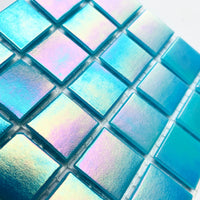 Ιριδίζουσες γυάλινες ψηφίδες 20mm – Θάλασσα - mosaicshop