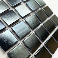 Ιριδίζουσες γυάλινες ψηφίδες 20mm – μαύρο - mosaicshop