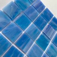 Γυάλινες ψηφίδες Tiffany Glacier 20mm – μπλε του ονείρου - mosaicshop