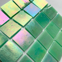 Γυάλινες ψηφίδες Tiffany Glacier 20mm – Φιστίκι - mosaicshop