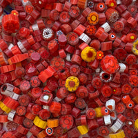 Γυάλινες ψηφίδες – Millefiori – μείγμα κόκκινο - mosaicshop