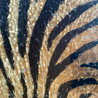 Γυάλινες ψηφίδες – Safety Glass – ζέβρα μαύρο/χρυσό - mosaicshop