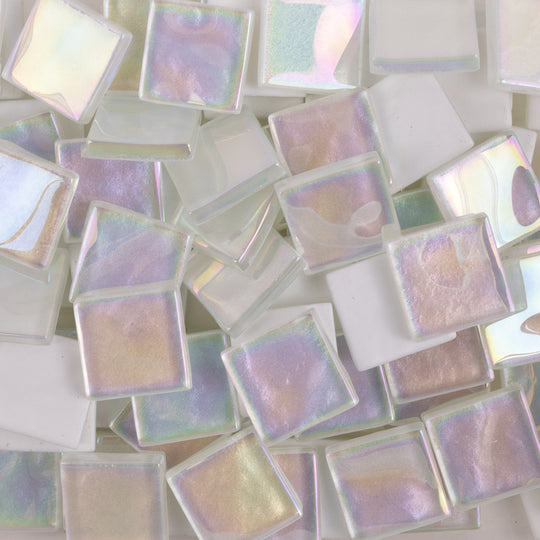 Ιριδίζοντα κυματιστά Crystal 20mm – λευκό