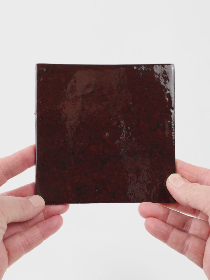Video showing Morasutti Smalti mosaic tile – brown – 11.5 x 11.5 cm, rotated to show full tile