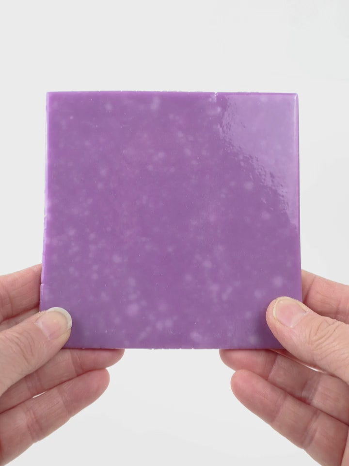 Video showing Morasutti Smalti mosaic tile – purple – 11.5 x 11.5 cm, rotated to show full tile