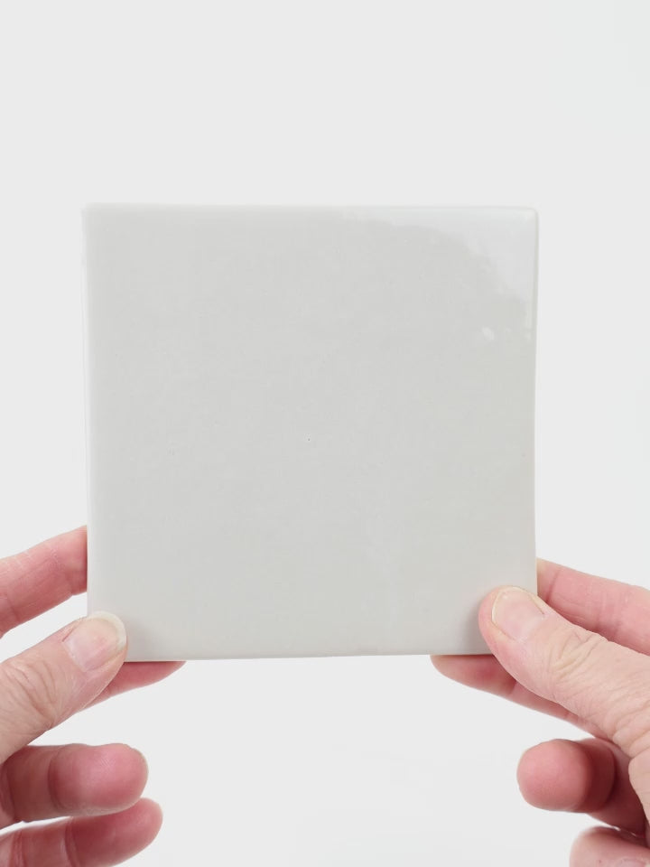 Video showing Morasutti Smalti mosaic tile – white – 11.5 x 11.5 cm, rotated to show full tile