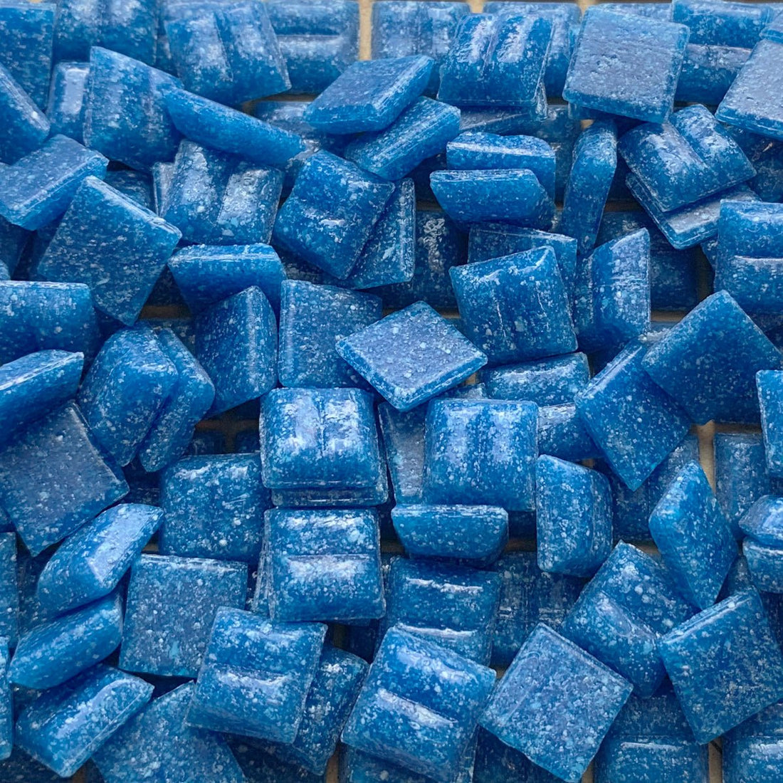 Γυάλινες ψηφίδες 10mm – σκούρο τυρκουάζ - mosaicshop