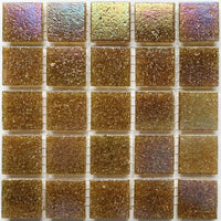 Ιριδίζουσες γυάλινες ψηφίδες 20mm – Καφές - mosaicshop