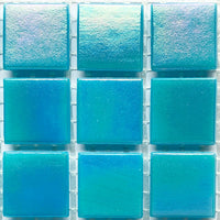 Ιριδίζουσες γυάλινες ψηφίδες 20mm – Θάλασσα - mosaicshop