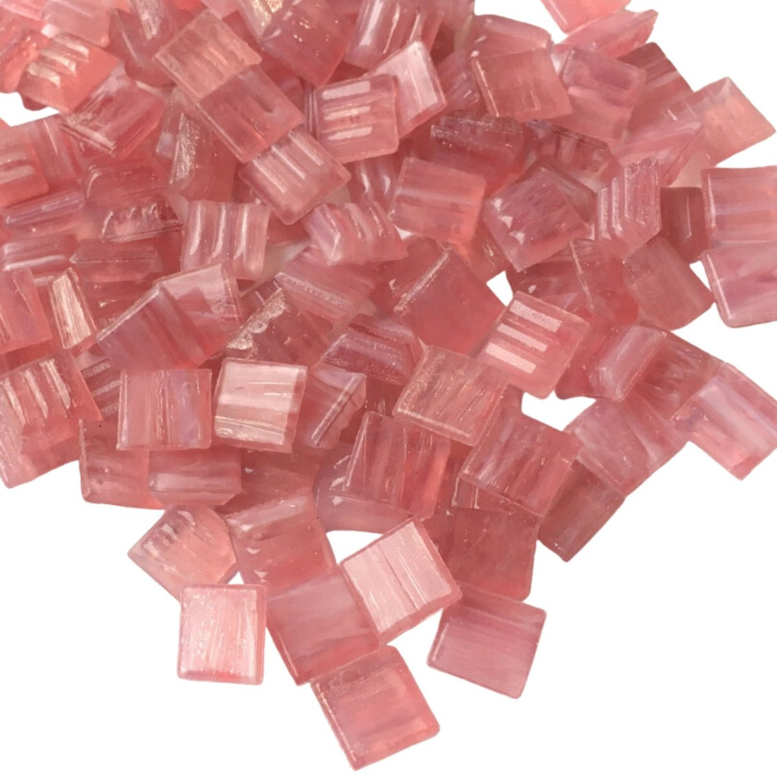 Γυάλινες ψηφίδες με χρυσές φλέβες 10mm – ροζ - mosaicshop