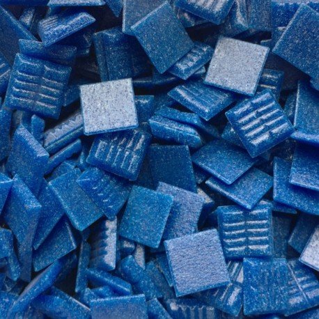 Γυάλινες ψηφίδες Murano 20mm – μπλε του ατσαλιού - mosaicshop
