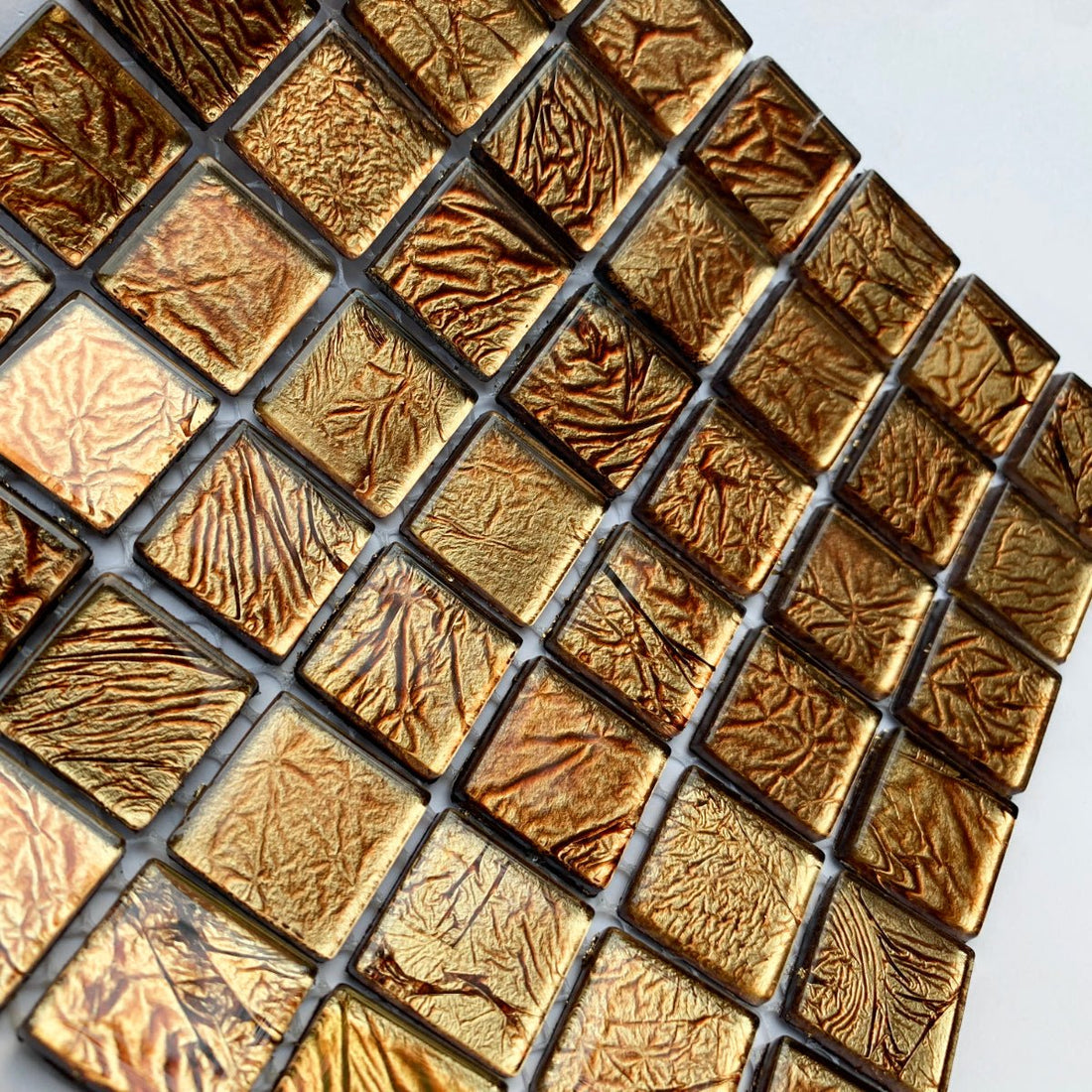 Γυάλινες ψηφίδες – Ψηφίδες καθρέφτη 20mm – μπρονζέ - mosaicshop