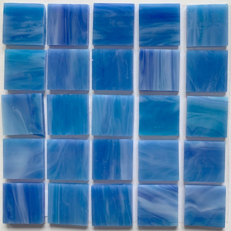 Γυάλινες ψηφίδες Tiffany Glacier 20mm – μπλε του ονείρου - mosaicshop