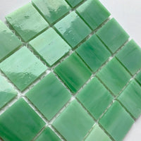 Γυάλινες ψηφίδες Tiffany Glacier 20mm – πράσινο των βρύων - mosaicshop