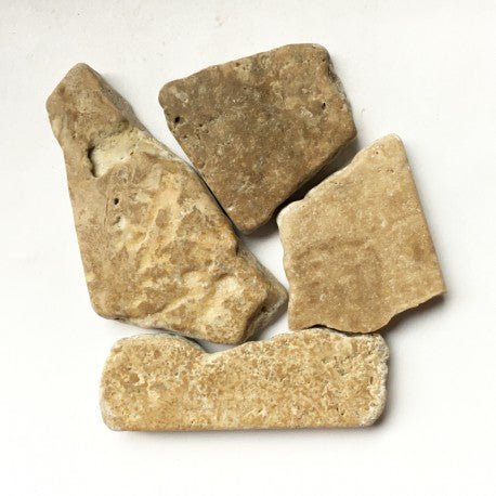 Πολυγωνικές μαρμάρινες ψηφίδες – Travertin Noce — Mosaicshop