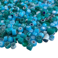 Γυάλινες ψηφίδες – Millefiori – μείγμα μπλε - mosaicshop