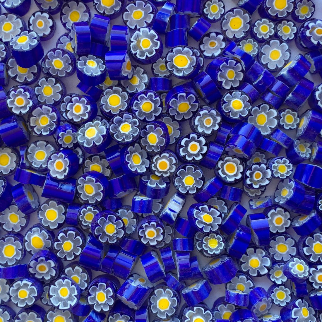 Millefiori – met bloemmotief — Mosaicshop