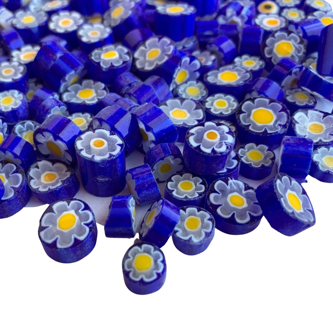 Millefiori – met bloemmotief — Mosaicshop