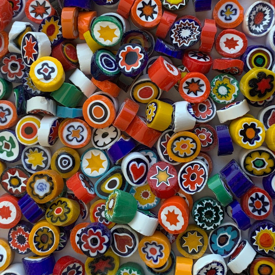 Γυάλινες ψηφίδες – Millefiori – μείγμα χρωμάτων 11/12 αδιαφανές - mosaicshop
