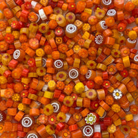 Γυάλινες ψηφίδες – Millefiori – μείγμα πορτοκαλί - mosaicshop