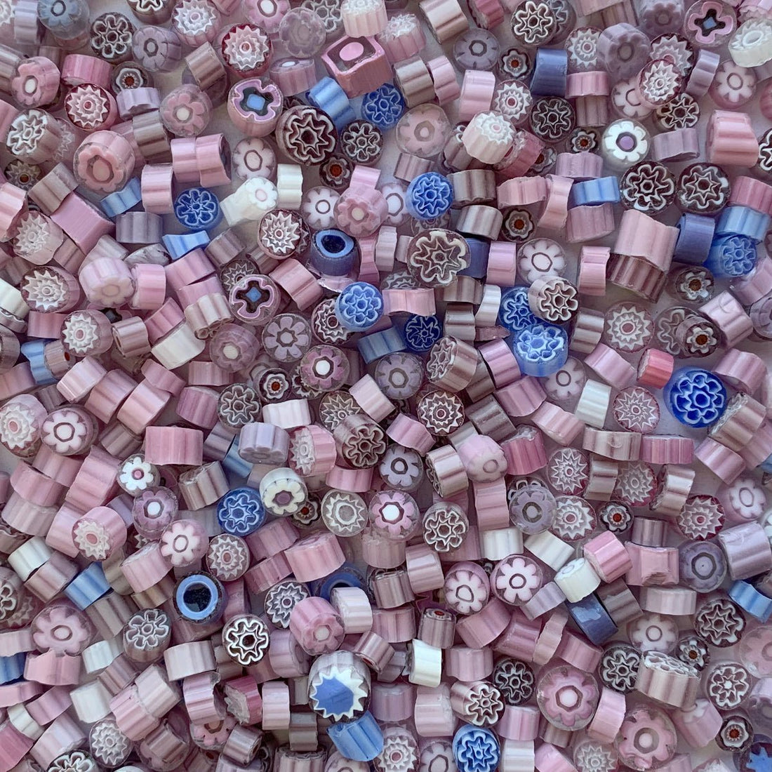 Γυάλινες ψηφίδες – Millefiori – μείγμα μοβ - mosaicshop