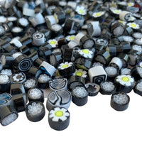 Γυάλινες ψηφίδες – Millefiori – μείγμα μαύρο - mosaicshop