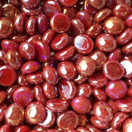 Μίνι γυάλινες σταγόνες 9-13mm – οπαλίνα κόκκινο