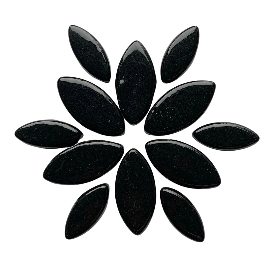 Γυάλινες ψηφίδες – Πέταλα Ottoman – μαύρο - mosaicshop