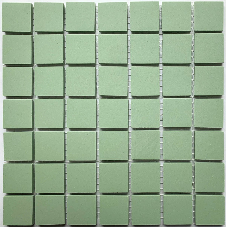 Winckelmans Pistache – ματ ψηφίδες 20x20 mm σε πλέγμα