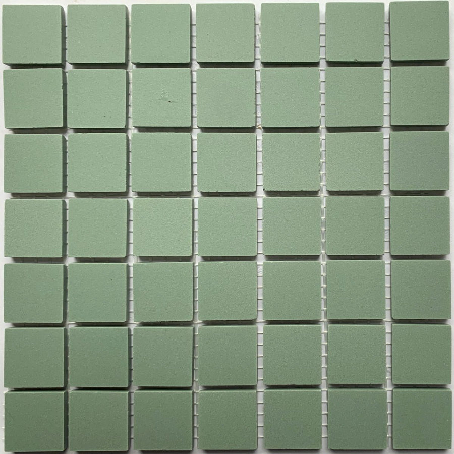 Winckelmans Vert Pale – ματ ψηφίδες 20x20 mm σε πλέγμα