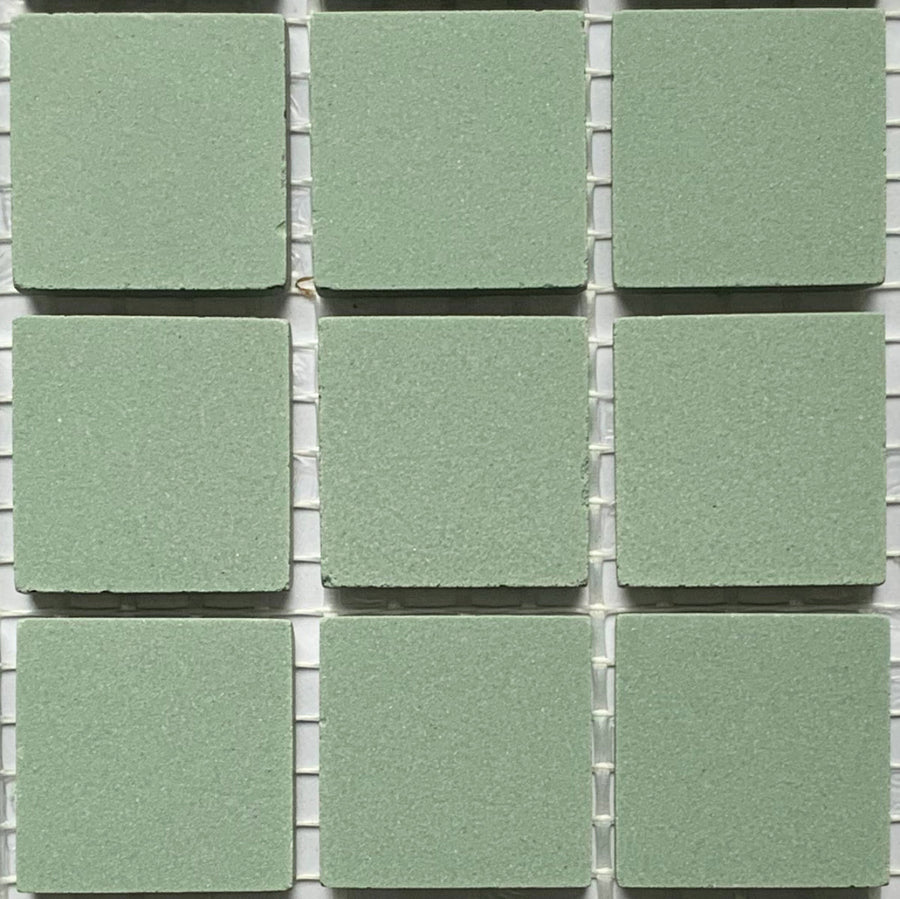 Winckelmans Vert Pale – ματ ψηφίδες 20x20 mm σε πλέγμα